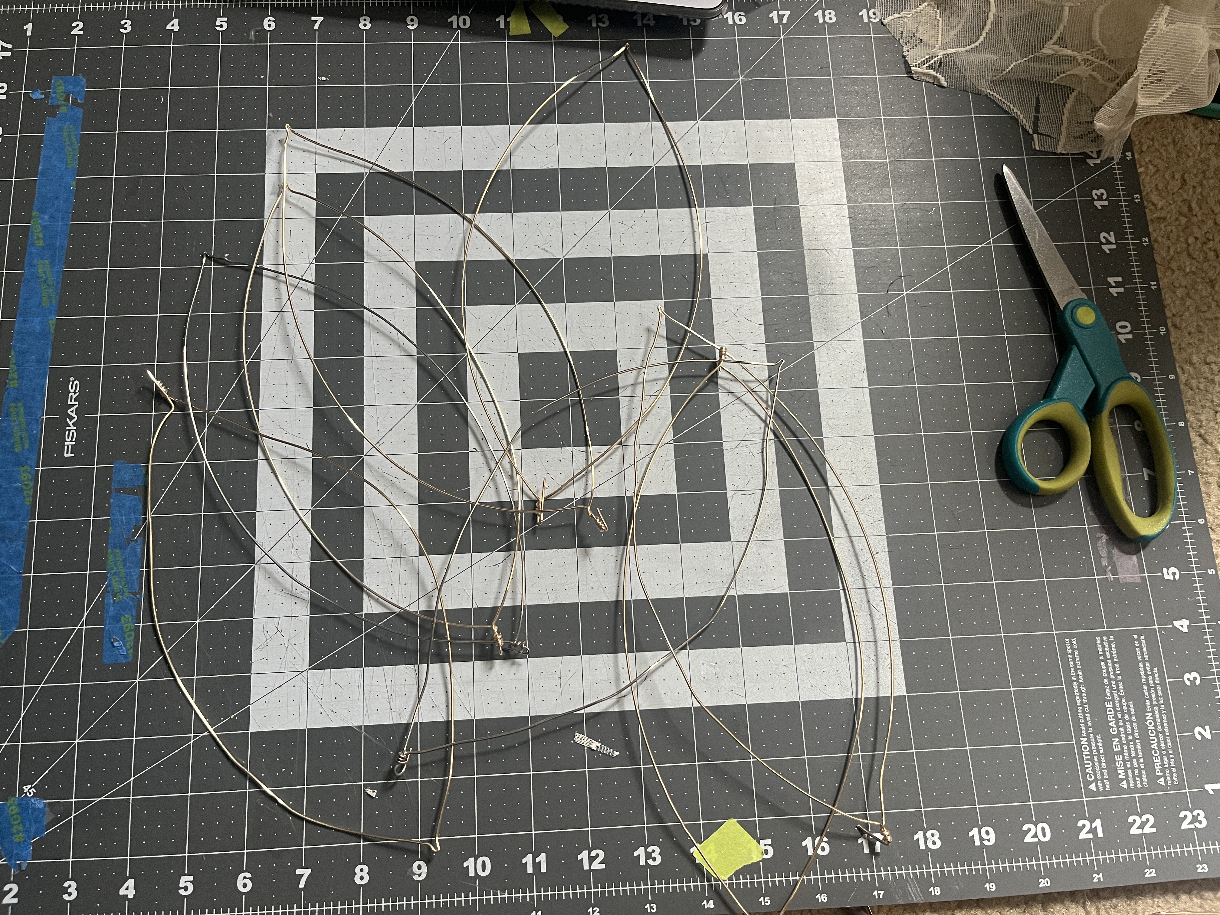 Multiple wire leaves laid out
